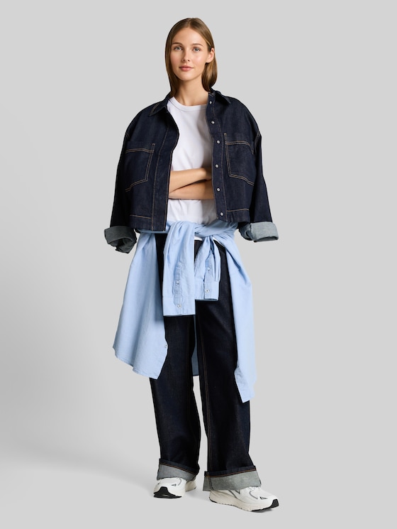 Oversized T-Shirt with back print - White