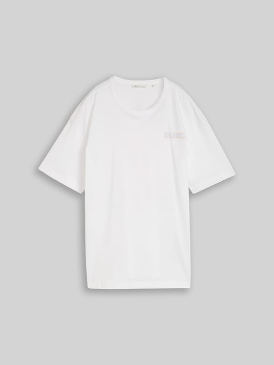 Oversized T-Shirt with back print - White