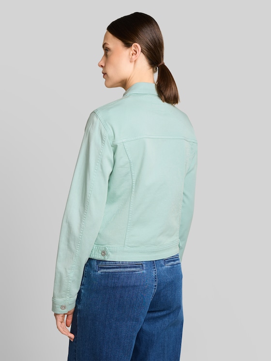 Denim jacket with side pockets - blue haze