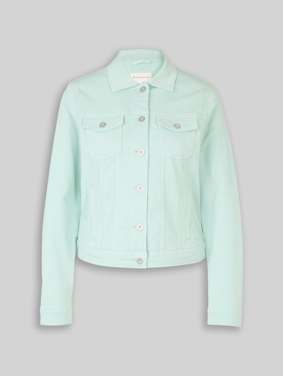 Denim jacket with side pockets - blue haze