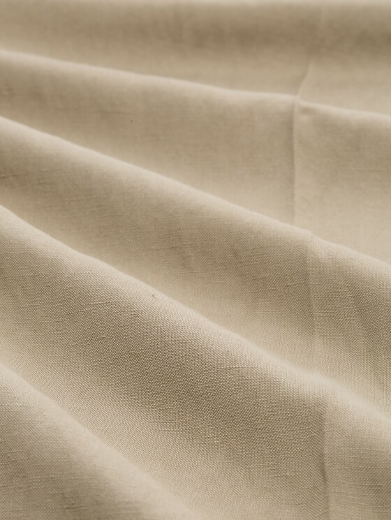 Loose-fit trousers with linen blend - Silver Olive