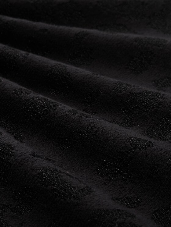 Plus Size - Knitted jumper with glitter effect - black lurex knit