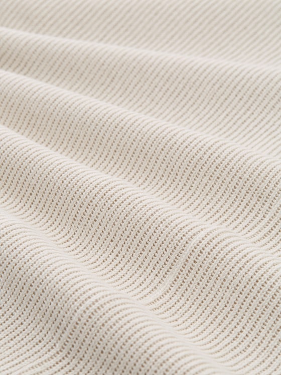 Plus Size - Sweatshirt with stand-up collar - sand stone beige melange