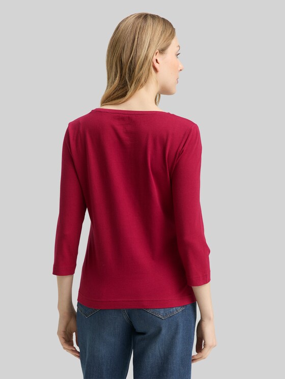 Long-sleeved shirt with a print - Rumba Red