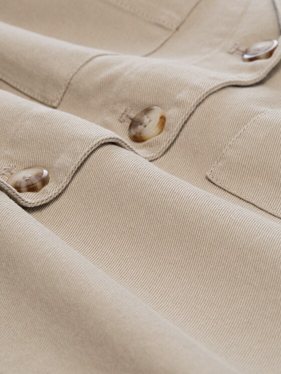 Regular fit jacket with breast pockets - soft taupe grey