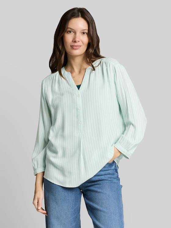 Striped blouse - blue haze white stripe