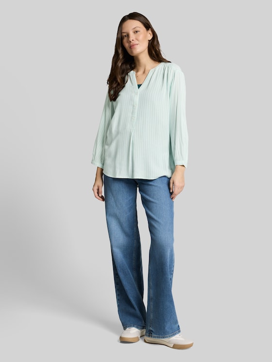 Striped blouse - blue haze white stripe