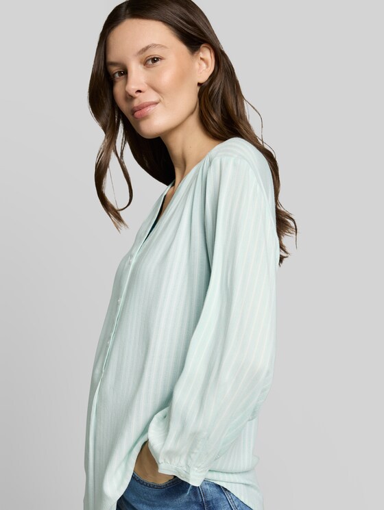 Striped blouse - blue haze white stripe