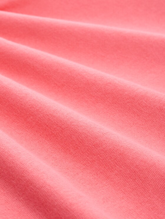 Cotton knitted jumper - soft coral pink
