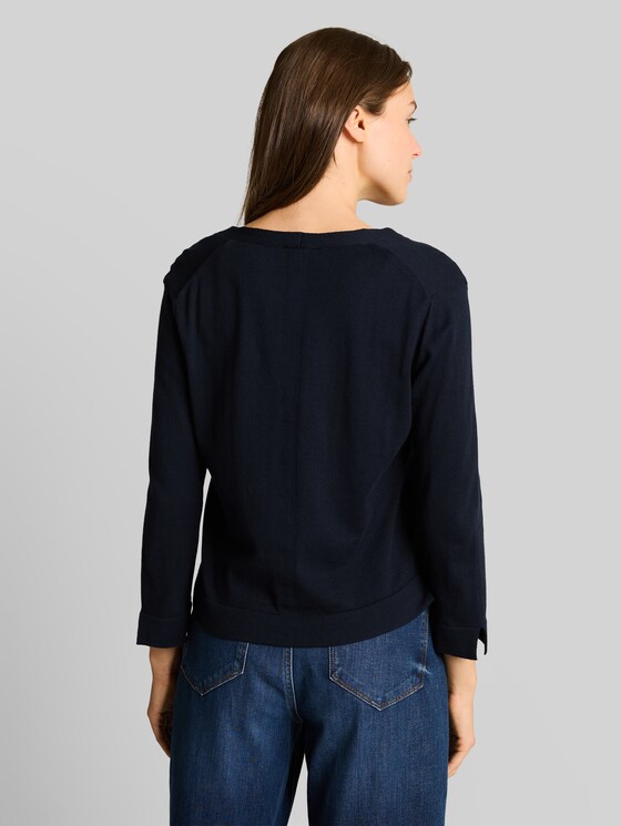 Cotton cardigan - sky captain blue