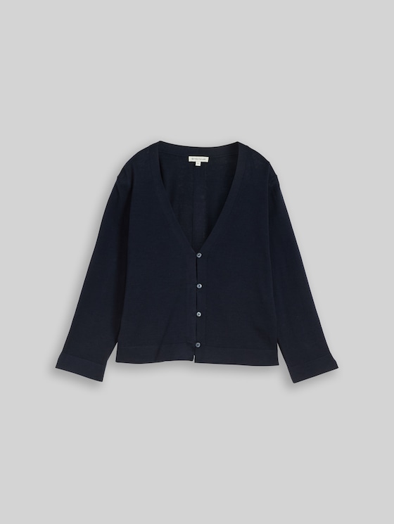 Cotton cardigan - sky captain blue