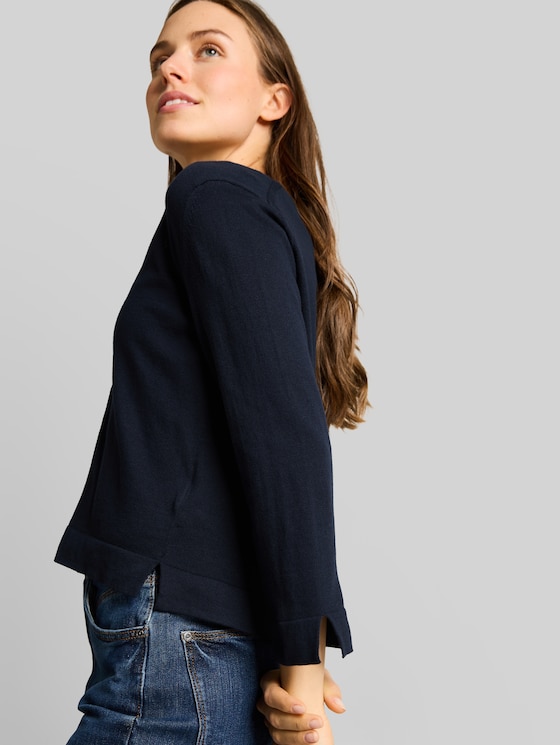 Cotton cardigan - sky captain blue