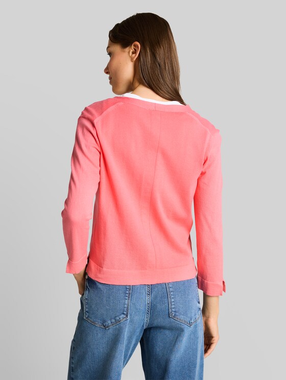 Cotton cardigan - soft coral pink