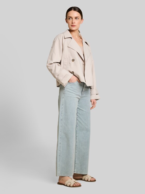TTNELMA CULOTTE jeans with striped pattern - denim offwhite stripe