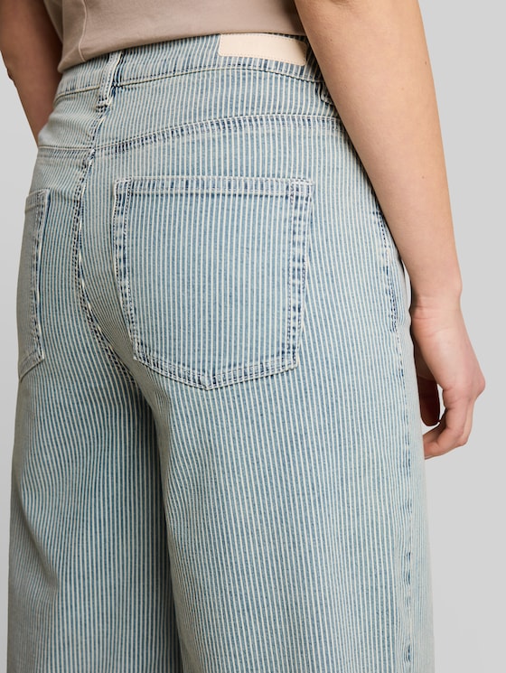 TTNELMA CULOTTE jeans with striped pattern - denim offwhite stripe