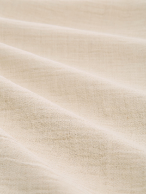 Culotte trousers with linen content - sand stone beige melange