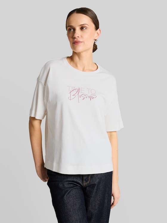 T-shirt with lettering - Whisper White