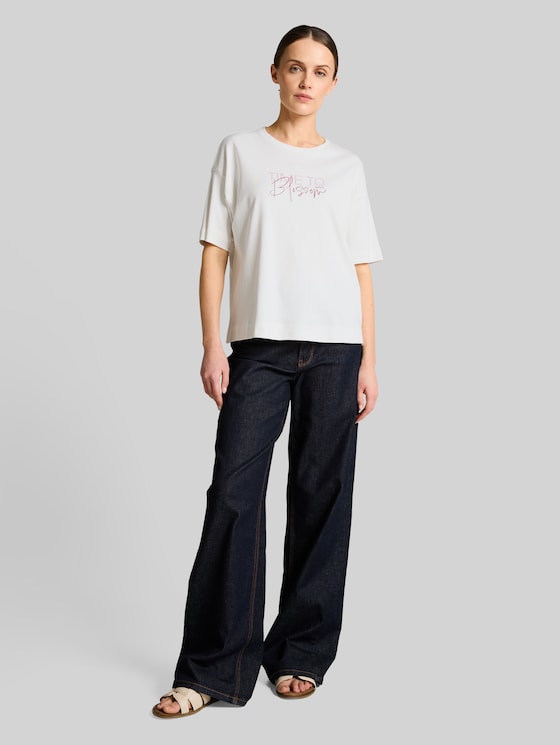 T-shirt with lettering - Whisper White