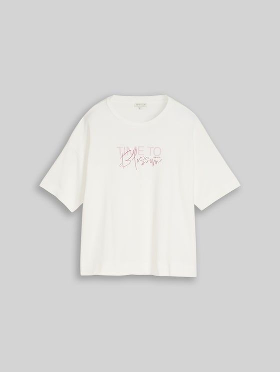 T-shirt with lettering - Whisper White