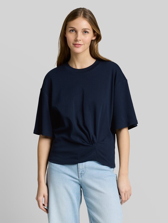 T-shirt with knot detail - sky captain blue