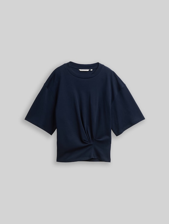 T-shirt with knot detail - sky captain blue