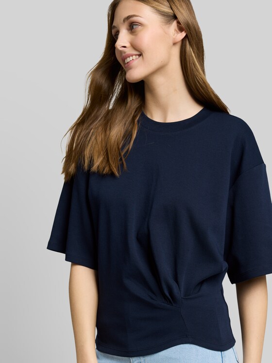 T-shirt with knot detail - sky captain blue