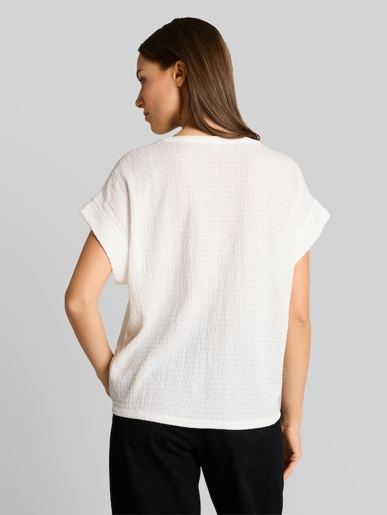 Crinkled T-shirt - Whisper White