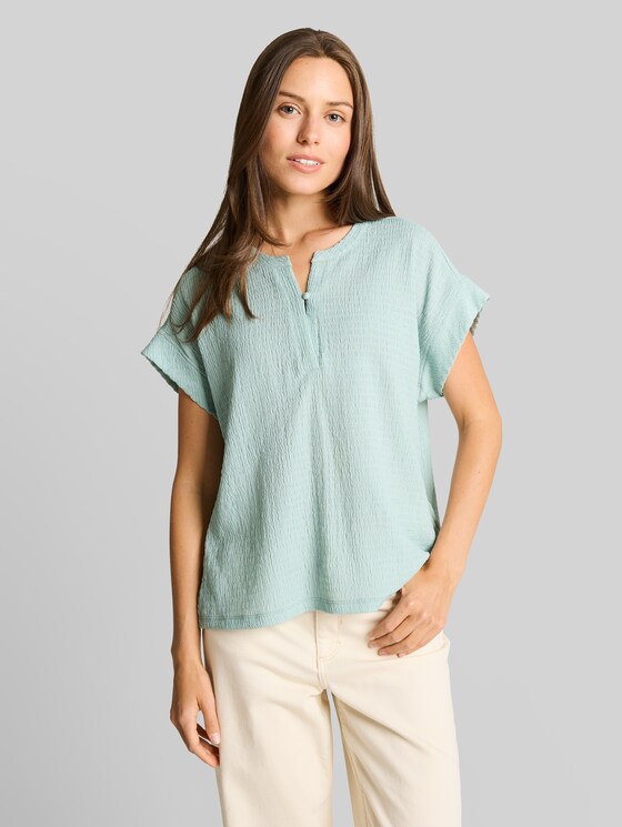 Crinkled T-shirt - blue haze