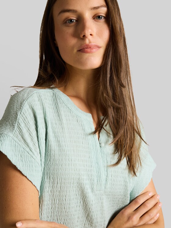 Crinkled T-shirt - blue haze