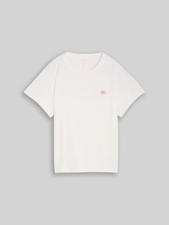 T-shirt with embroidery - Soft Clear White