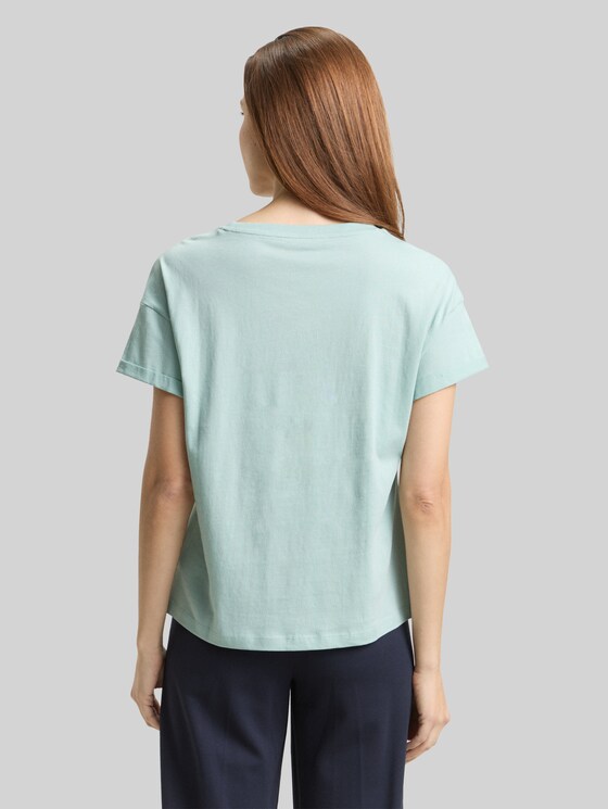 T-shirt with embroidery - blue haze