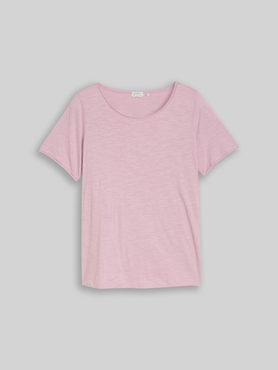 Plus Size - cotton T-shirt - light elderberry