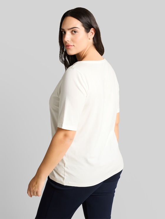 Plus - T-shirt with a print - Whisper White