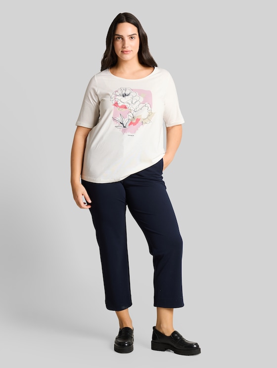 Plus - T-shirt with a print - Whisper White