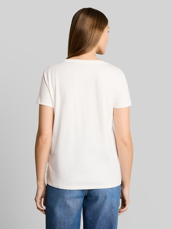T-shirt with embroidery - off white