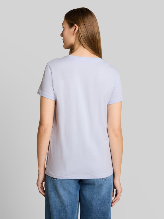 Printed T-shirt - mountain sky blue