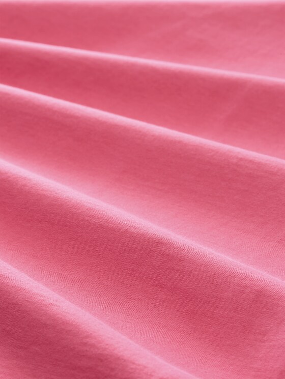 Boxy fit cotton T-shirt - soft bright pink