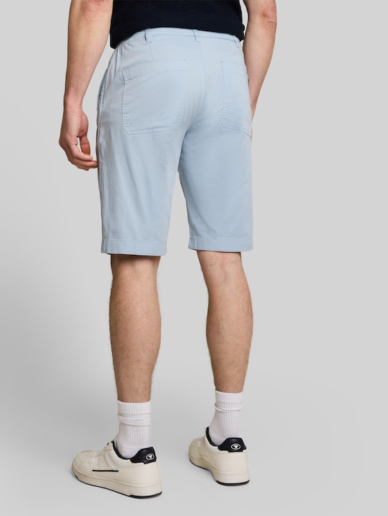 Chino shorts with drawstring - light blue grey