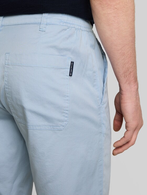 Chino shorts with drawstring - light blue grey