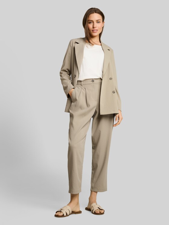 Loose-fit blazer with pockets - Silver Olive