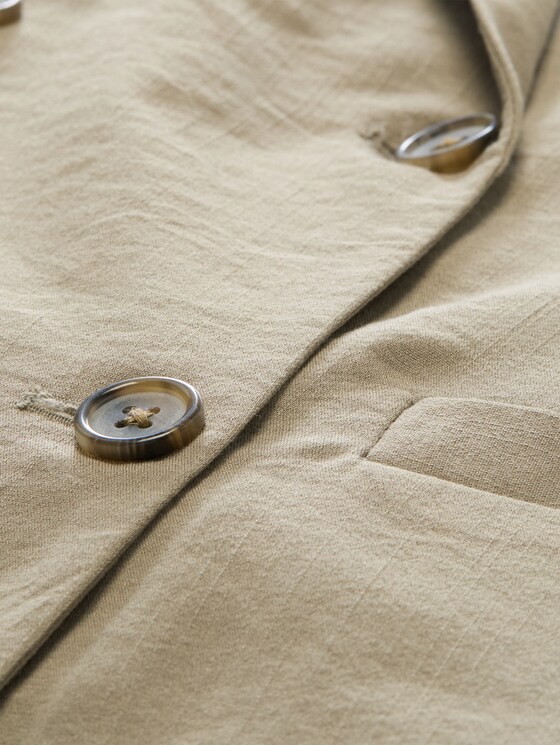 Loose-fit blazer with pockets - Silver Olive