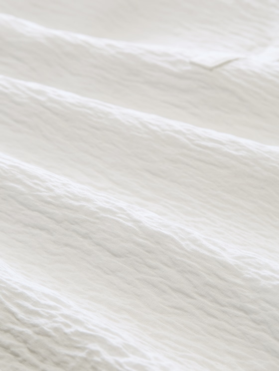 Loose-fit blouse with V-neck - Whisper White