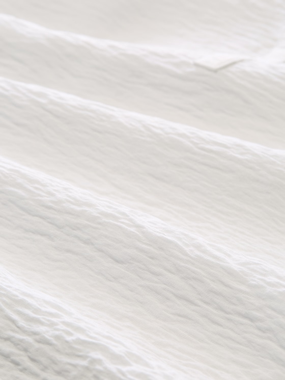 Loose-fit blouse with V-neck - Whisper White
