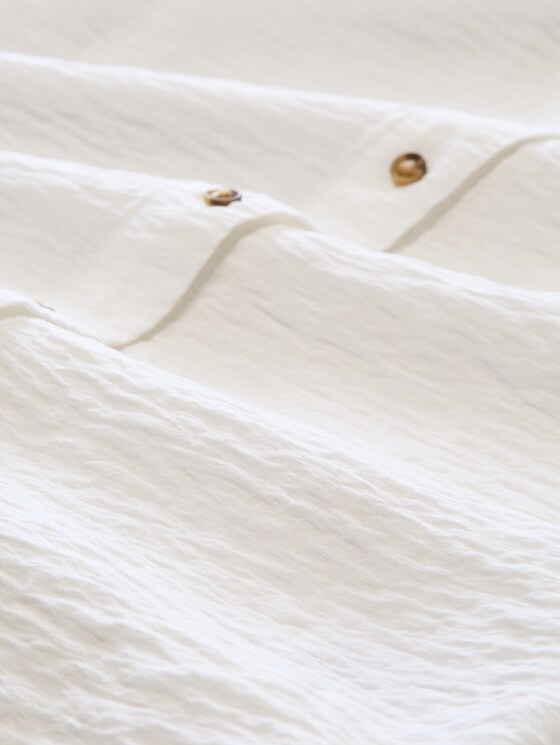 Blouse top with V-neck - Whisper White