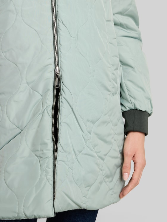 2-in-1 reversible jacket with bomber collar - Darkest Olive