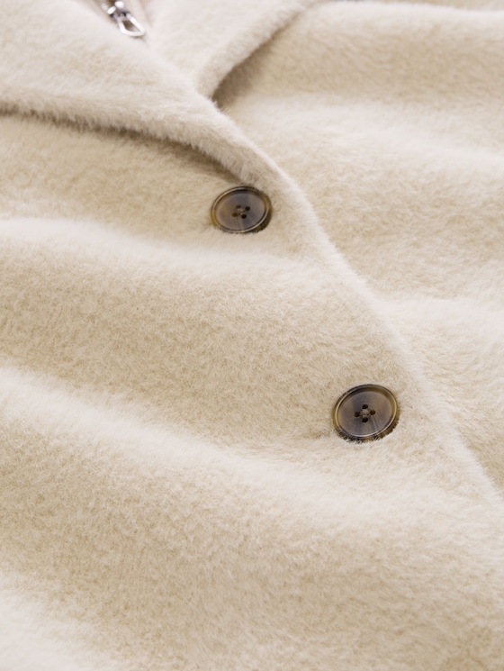 Cosy cape jacket in a 2-in-1 style - cold beige