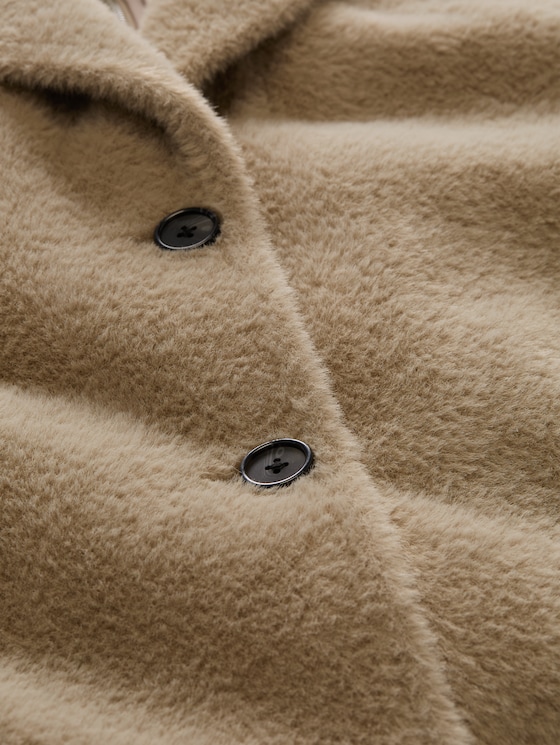 Cosy cape jacket in a 2-in-1 style - soft taupe grey