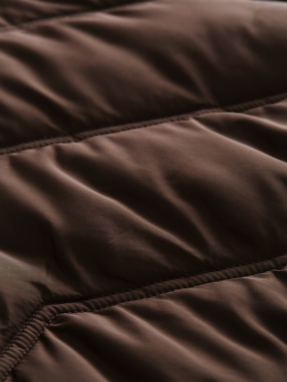 Puffer jacket made from water-repellent fabric - java dark brown