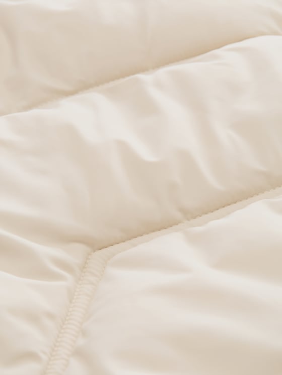 Puffer jacket made from water-repellent fabric - cold beige