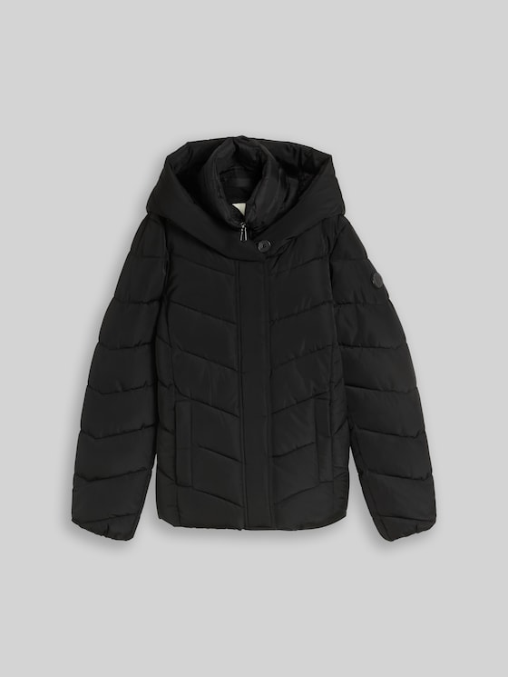 2-in-1 padded jacket with detachable insert - deep black